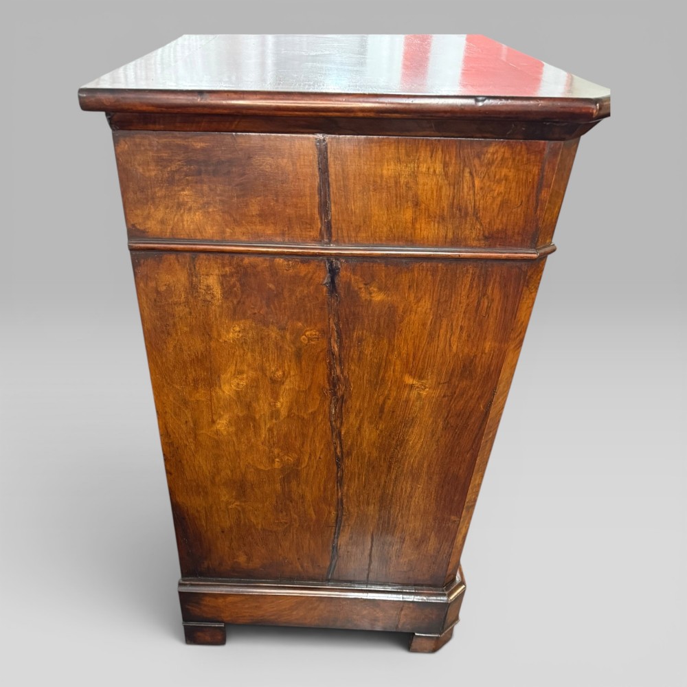 Antique French Provincial Walnut Commode with Mahogany Crossbanding View IX