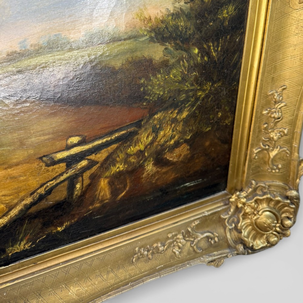 Antique 19th Century British School Oil Painting Horse Study Gilt Frame View VI