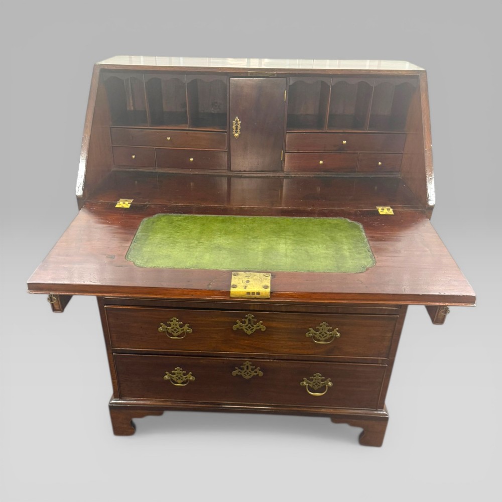 Antique Georgian George III Mahogany Bureau 4 Drawer View III