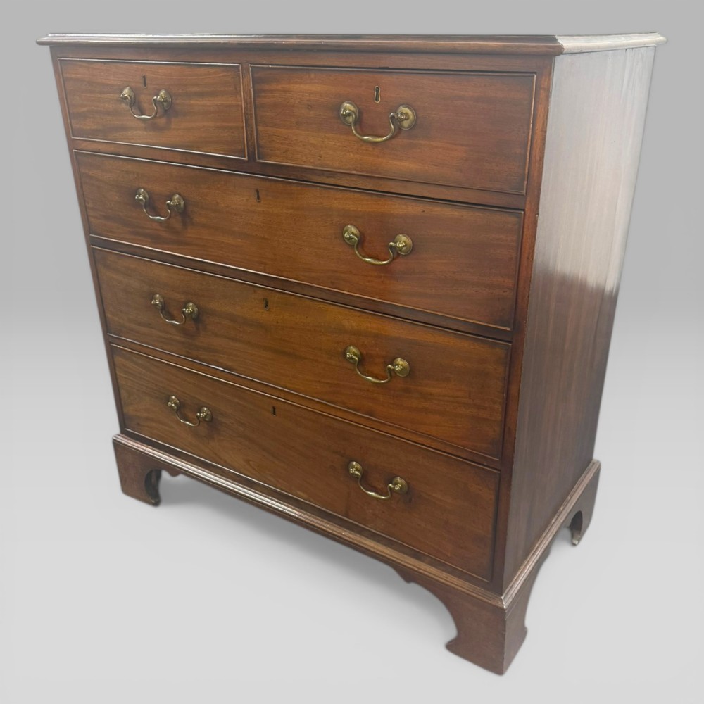 Antique Large Georgian George III Mahogany Chest of Drawers c1760 Bracket Feet View III