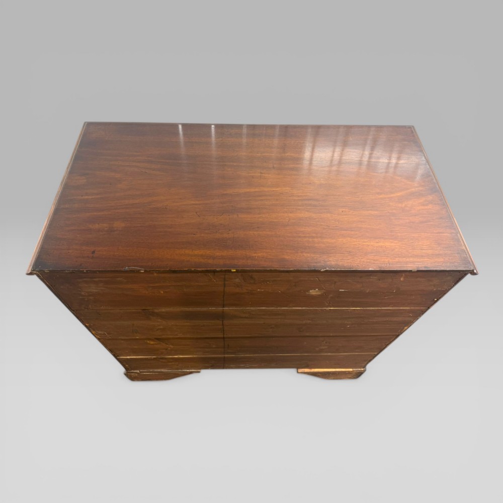 Antique Large Georgian George III Mahogany Chest of Drawers c1760 Bracket Feet View VII