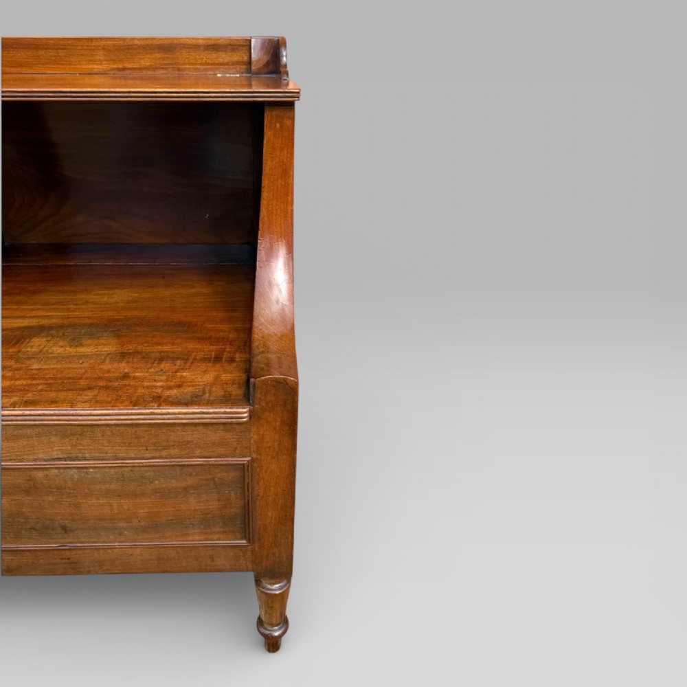 Antique Georgian Gillows Mahogany Bedside Table Cabinet | Pot Cupboard View VI