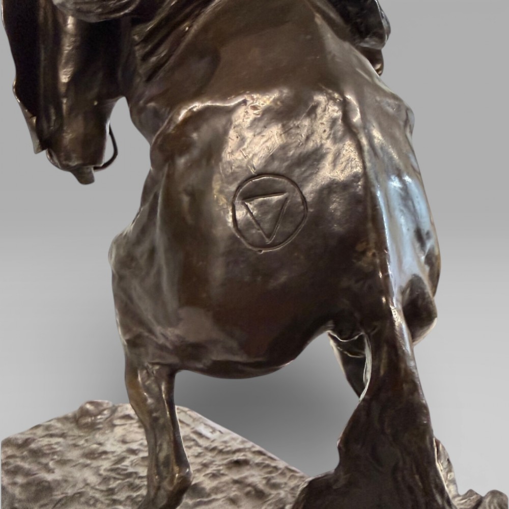 Large Cowboy Bronze ‘Bronco Buster’ After Frederic Remington, Early–Mid 20th View VI