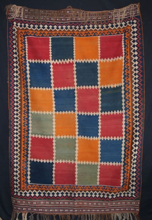 Antique Persian Qashqai Kilim, Great Design, Circa 1900/20