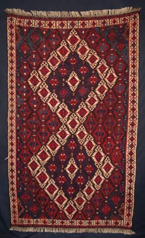 Old Turkish Van Kilim, Great Design and Condition, Circa 1930/40