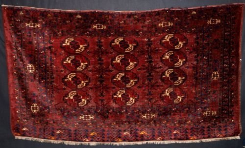 Antique Kizyl Ayak Turkmen Chuval, Full Pile, Circa 1900