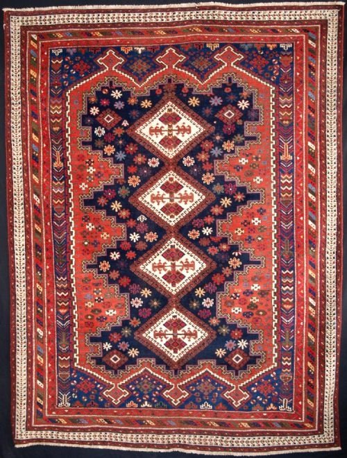 Antique Persian Afshar Rug, Classic Design, Circa 1900/20