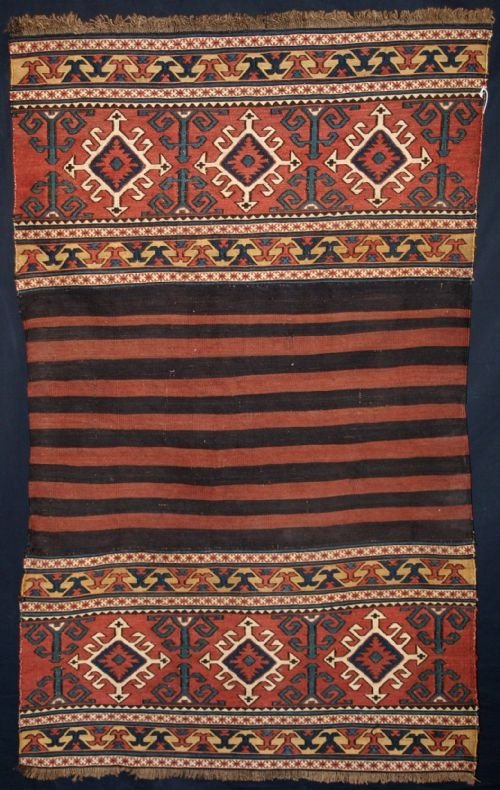 Antique Shahsavan Mafrash Soumak Side Panels, Circa 1900