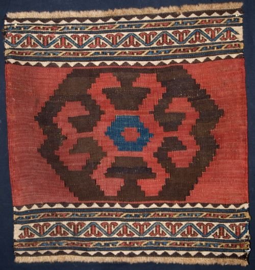 Antique Shahsavan Mafrash Kilim End Panel 1, Circa 1900
