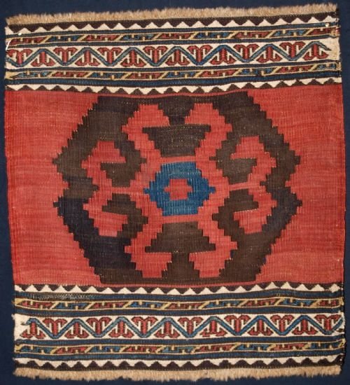 Antique Shahsavan Mafrash Kilim End Panel 2, Circa 1900