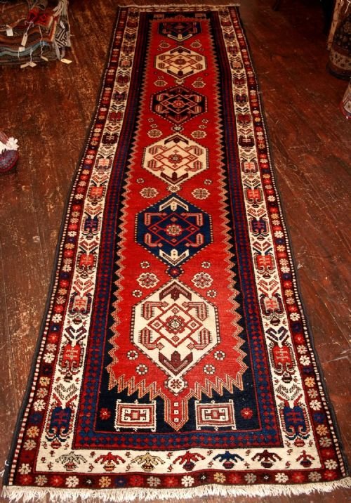 Old Persian Malayer Runner, Traditional Design, Circa 1920