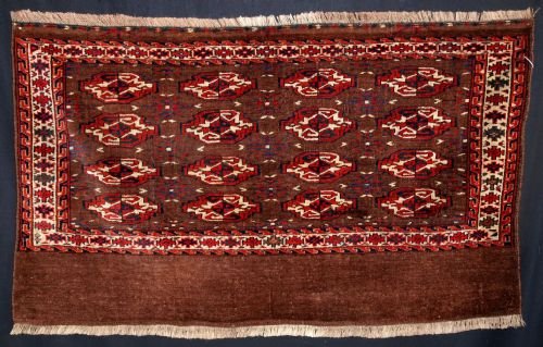 Antique Yomut Turkmen Chuval, Full Pile, Circa 1900