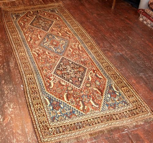 Antique South West Persian Qashqai Runner, Great Colour, Circa 1900