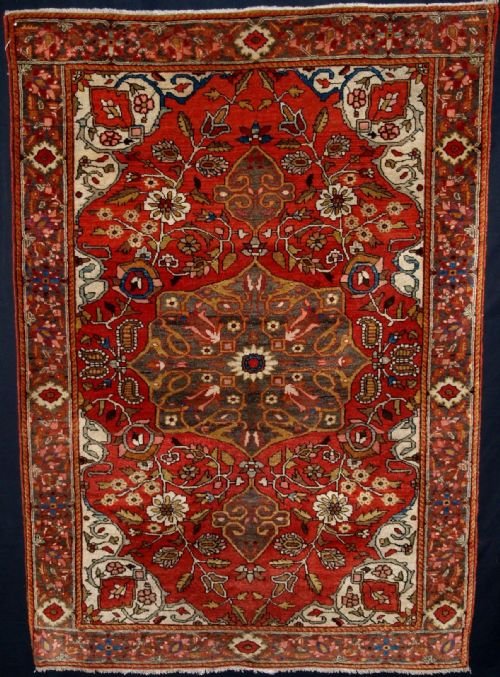Antique Classic Sarouk Rug, Great Design & Colour, Full Pile Condition, C1920.