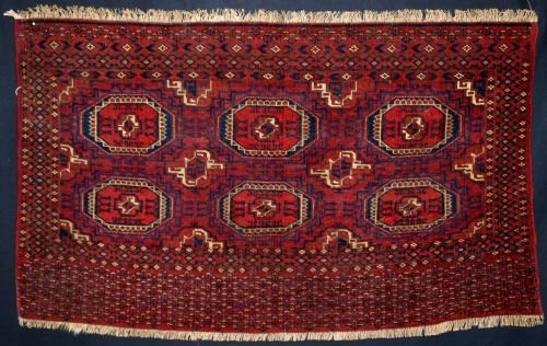 Antique Tekke Turkmen Chuval with Salor Guls, Beautiful Colour, Late 19th Cent.