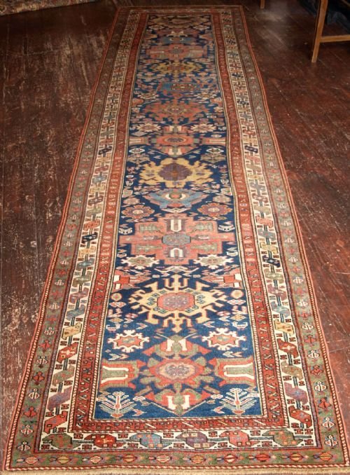 Antique South Caucasian or Kurdish Runner, Superb Colour and Design, Mid 19th Century