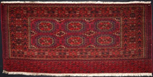 Antique Tekke Turkmen Chuval with Salor Type Guls, Good Colour, Circa 1900