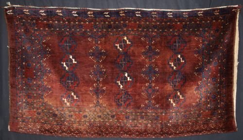 Antique Afghan Turkmen Chuval of Large Size, Complete Plain Weave Back, Circa 1900-20