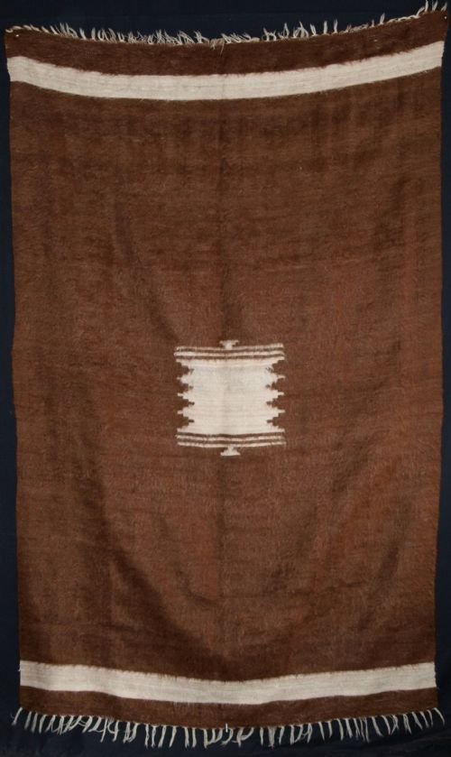 Antique Anatolian Turkish Siirt Blanket, Angora Mohair, Very Soft, Circa 1920