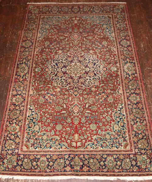 Antique Kashan Rug, Classic Design, Fine Weave, Circa 1900