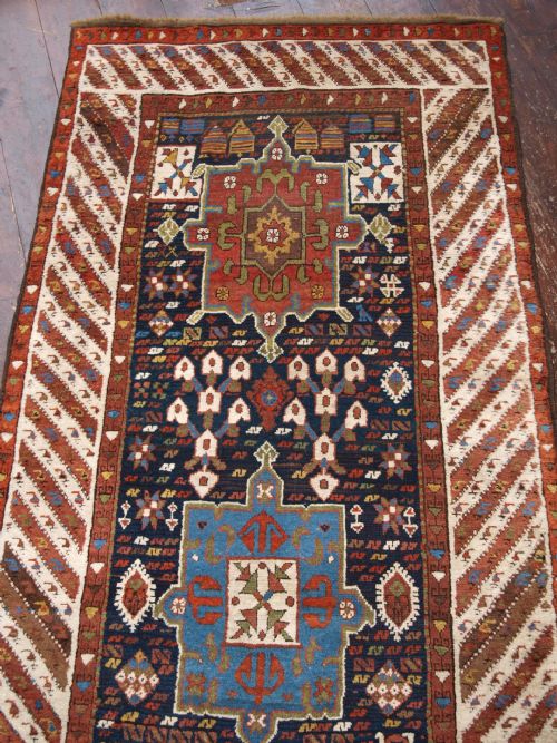 fig 1. ANTIQUE KURDISH OR SHAHSAVAN RUNNER, SUPERB COLOURS, 4TH Q 19TH CENTURY