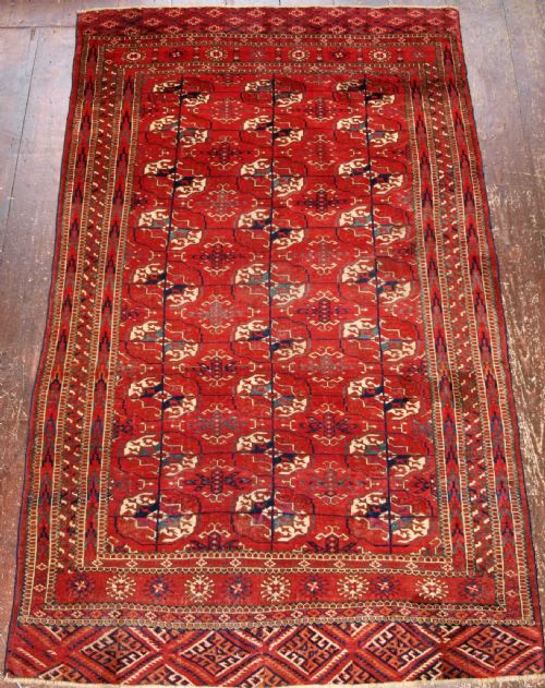 Antique Tekke Turkmen ‘Dip Khali’ Rug, Superb Red, Great Drawing, Circa 1880