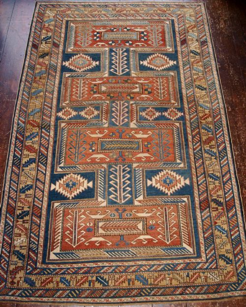 Antique Caucasian Shirvan Rug, Baku Region, Silk Highlights & Soft Colour, Late 19th C