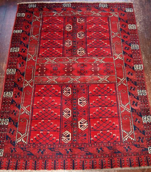 Old Afghan Rug of Ersari Turkmen Ensi Design, Great Colour About 60 Years Old