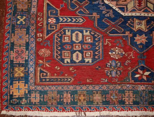 fig 1. ANTIQUE CAUCASIAN SOUMAK, SUPERB COLOUR AND CLASSIC DESIGN, CIRCA 1900-20