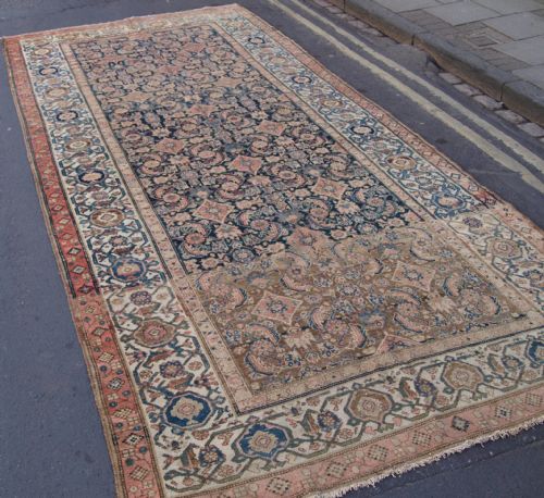 Antique Malayer Kelleh, Large Scale Herati Design, Wide Borders, Circa 1900