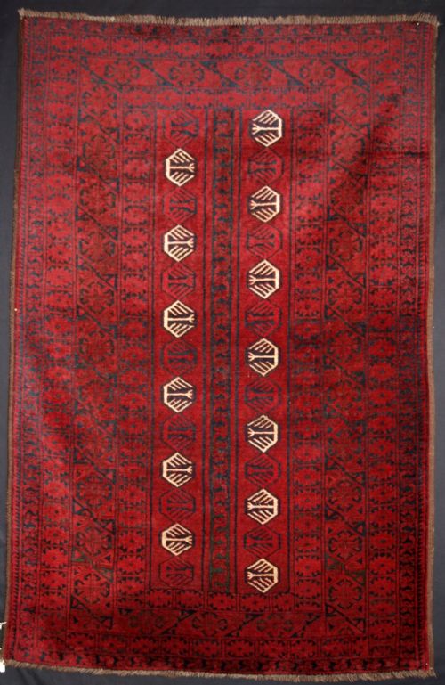 Antique Afghan Rug of Rare Ersari Turkmen Design, Superb Colour, Circa 1900-20