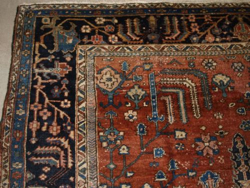fig 1. ANTIQUE HERIZ CARPET WITH BEAUTIFUL CARDEN DESIGN, SOFT COLOURS, CIRCA 1900