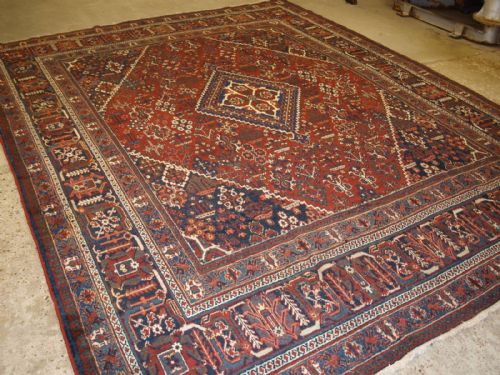Antique Josheghan Carpet, Traditional Shrub Design, Circa 1900-20