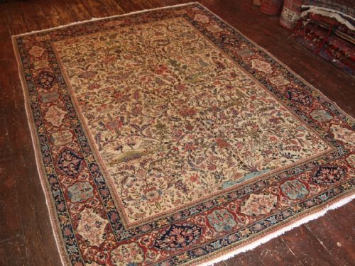 Antique Tabriz Carpet with ‘Paradise Garden’ Design, Trees, Birds & Animals, Circa 1900-20