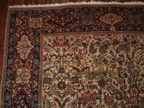 fig 1. ANTIQUE TABRIZ CARPET WITH ‘PARADISE GARDEN’ DESIGN, TREES, BIRDS & ANIMALS, CIRCA 1900-20