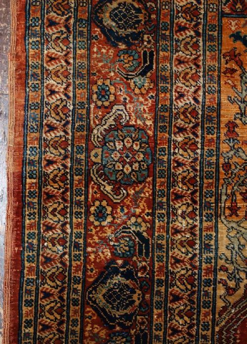 fig 1. ANTIQUE TURKISH SILK PRAYER RUG, OTTOMAN TRANSYLVANIAN DESIGN, LATE 19TH CENT