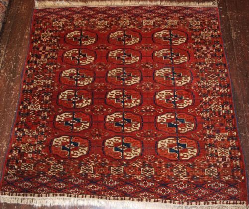 Antique Tekke Turkmen ‘Dowry Rug’ of Small Square Size, Late 19th Cent