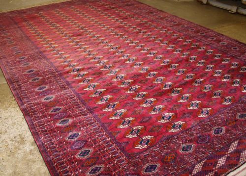 Old Turkmen Carpet of Very Large Size, Superb Condition and Colour, Circa 1920