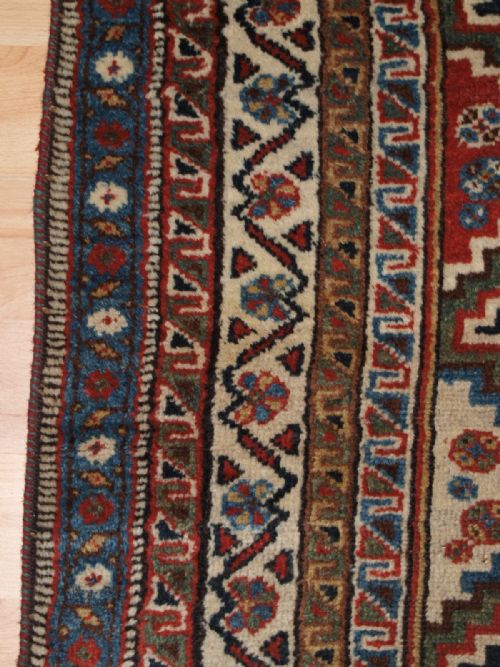 fig 1. ANTIQUE LURI CARPET, THREE MEDALLIONS, FIELD OF STARS & TRIBAL DESIGN, CIRCA 1900