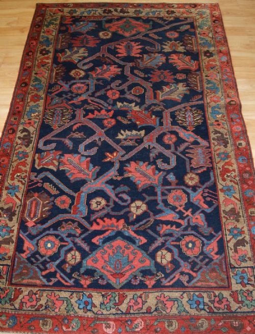 Antique Kurdish Rug, Greater Hamadan Region, Very Rare Design, Circa 1920