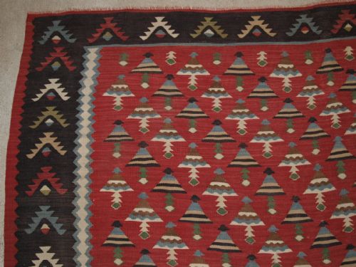 fig 1. OLD TURKISH SHARKOY KILIM, UNUSUAL DESIGN, GREAT COLOUR, ABOUT 60 YEARS OLD