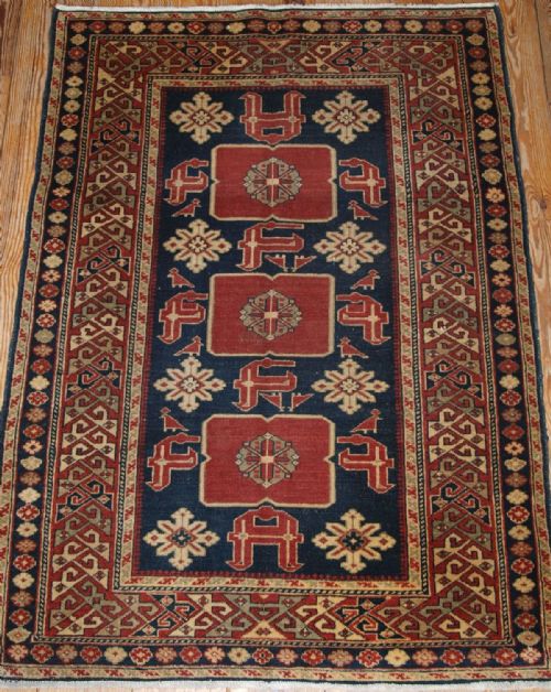 Antique Caucasian Derbent Rug, Superb Design, Small Size, Circa 1900