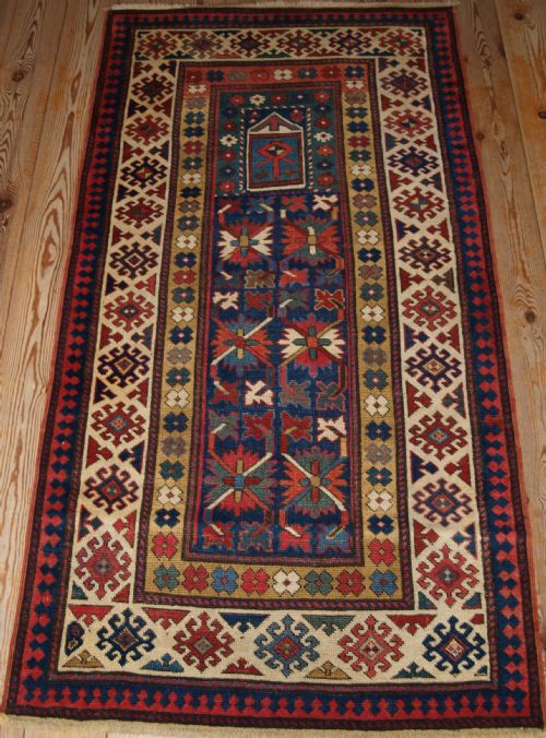 Antique Caucasian Karabagh Prayer Rug, Great Rug, 4th Quarter 19th Cent