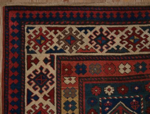 fig 1. ANTIQUE CAUCASIAN KARABAGH PRAYER RUG, GREAT RUG, 4TH QUARTER 19TH CENT