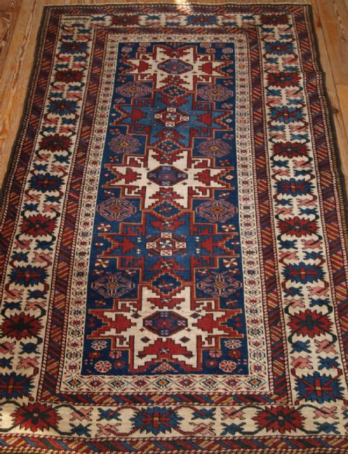 Antique Caucasian Rug with ‘Lesghi’ Star Design, Dated 1325, Circa 1900