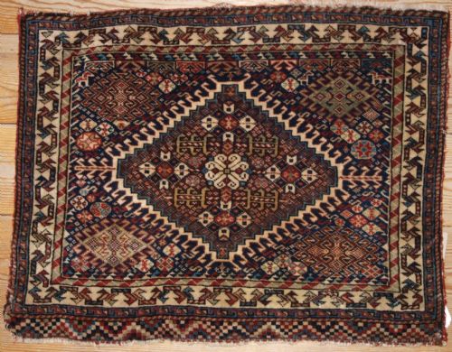 Antique Silk Wefted Qashqai Bag Face, Very Fine, Great Colours, Circa 1900