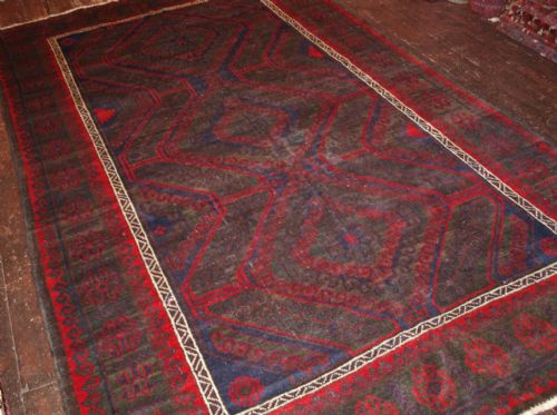 Old Afghan Village Rug, Traditional ‘Mushwani’ Design, About 80 Years Old.