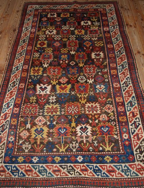 Antique Caucasian Kazak Rug, Rare Design & Great Colour, Late 19th Cent