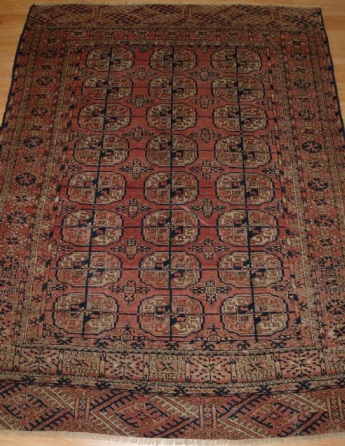 Antique Tekke Turkmen Small Rug with Soft Colour, Circa 1900
