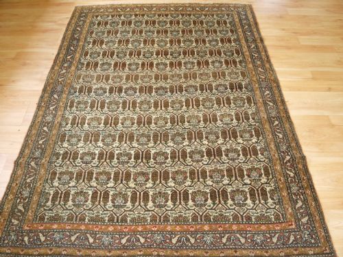 Antique Isfahan Rug with All Over Repeat Design, Circa 1910.
